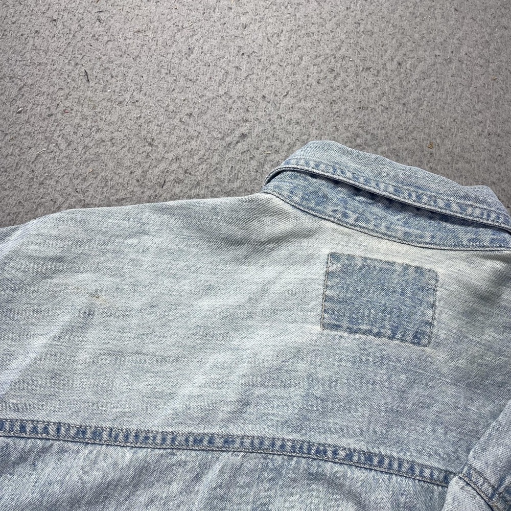 Levi's Shirt Mens Medium Blue Denim Button Front Long Sleeve Casual Red Tab VTG - Picture 10 of 11